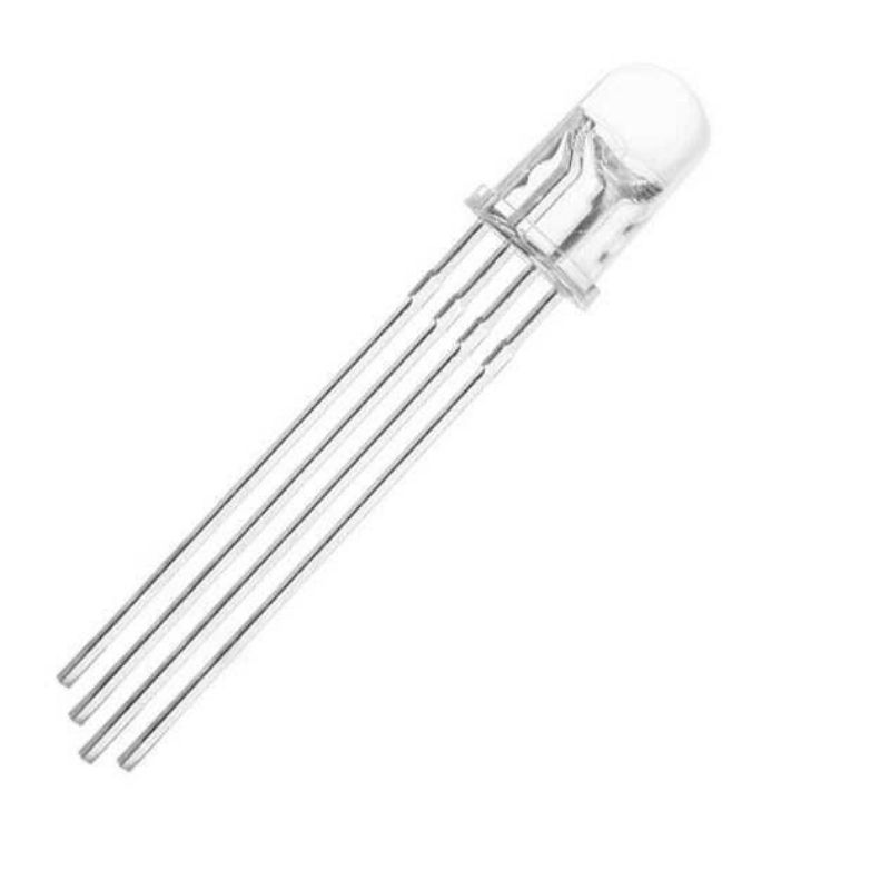 5mm Şeffaf RGB Led - Ortak Katot