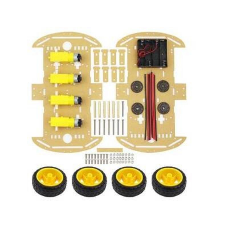 4WD Şeffaf Robot Araba Kiti - Görsel 3