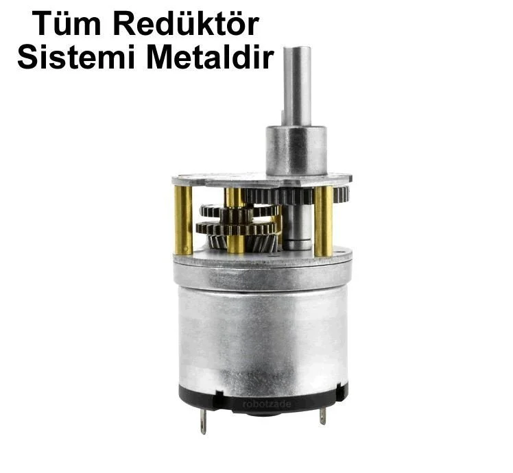 12V 200 Rpm 37mm Redüktörlü Dc Motor - Görsel 2